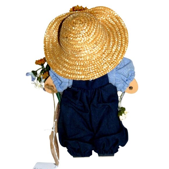 Lizzie High 1996 Wooden Folk Doll Maisie Bowman Accessories Tag Handcrafted Vtg - Picture 4 of 6